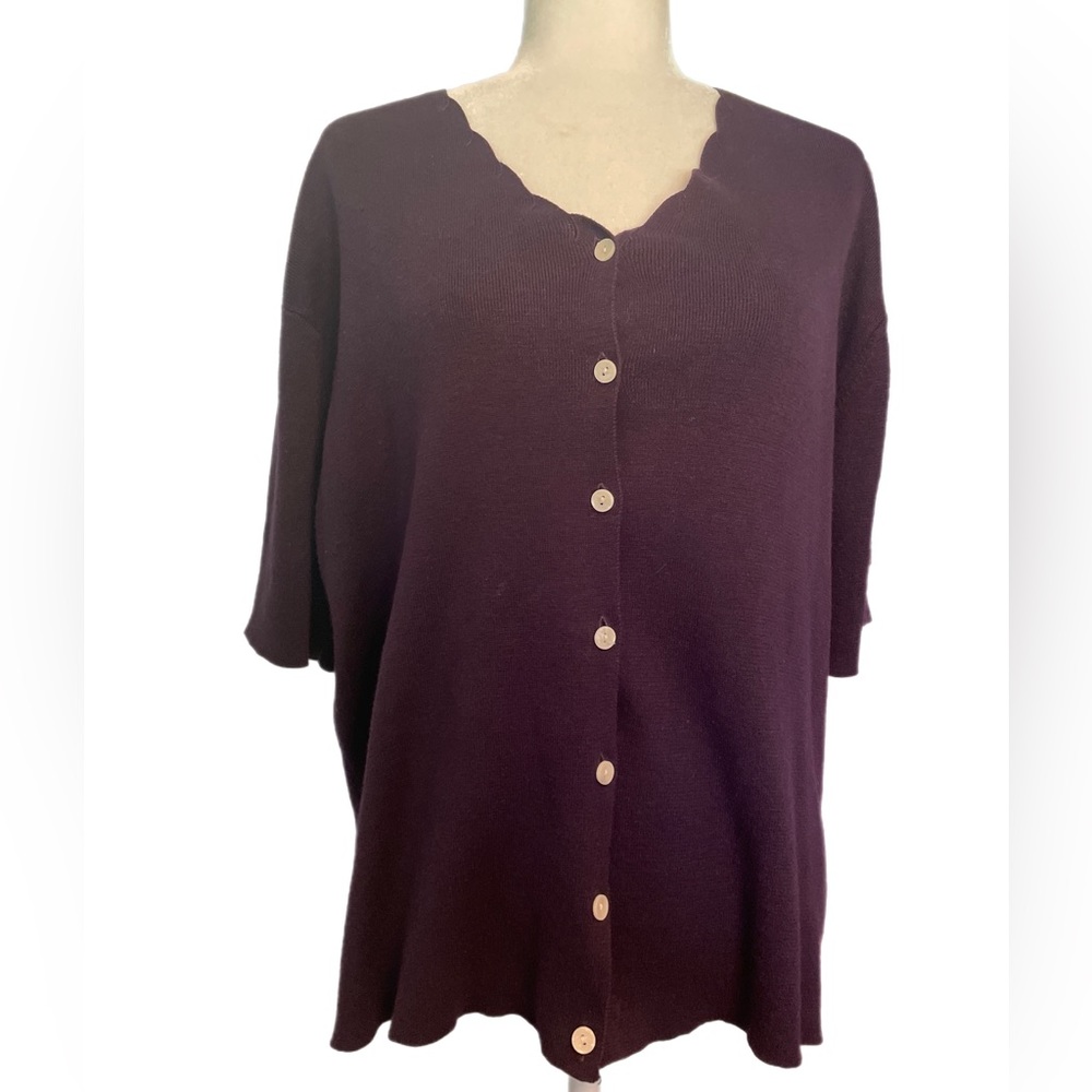 Herman Geist cardigan plum colored size 2X